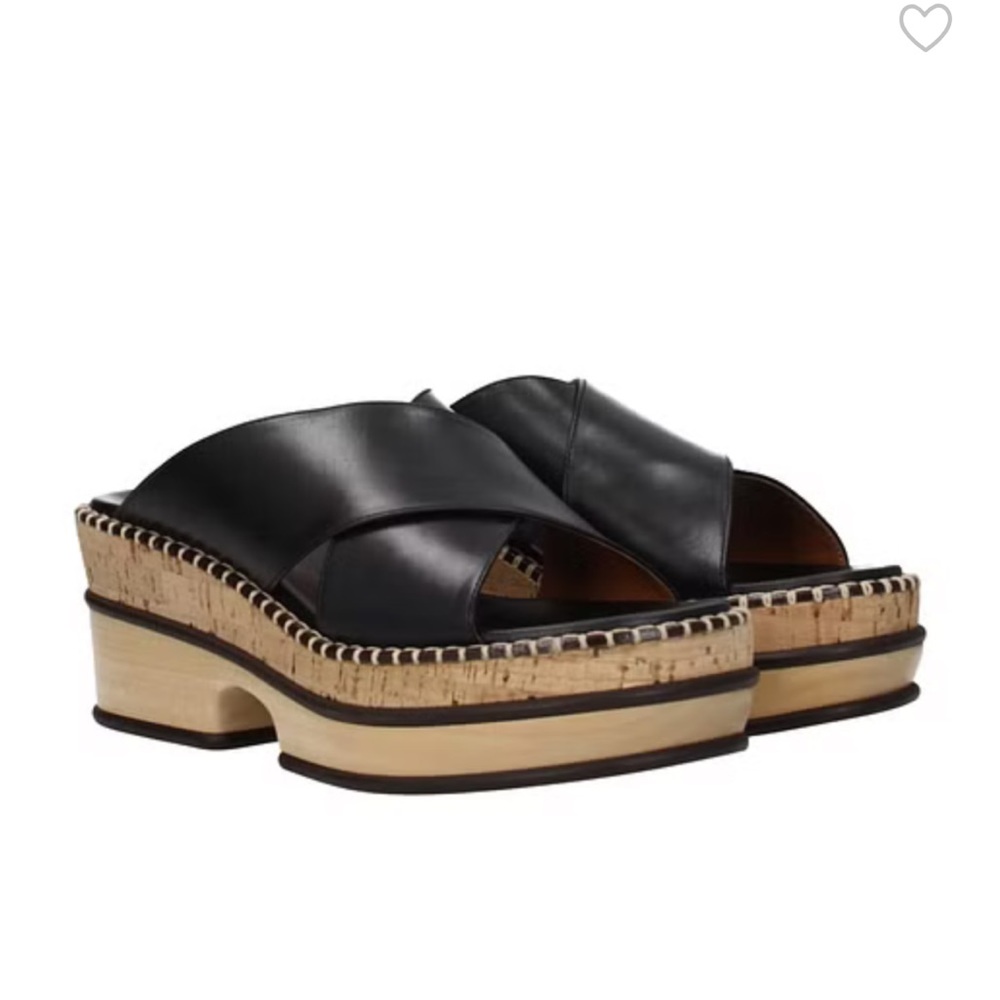 Chloe Laia leather black clogs